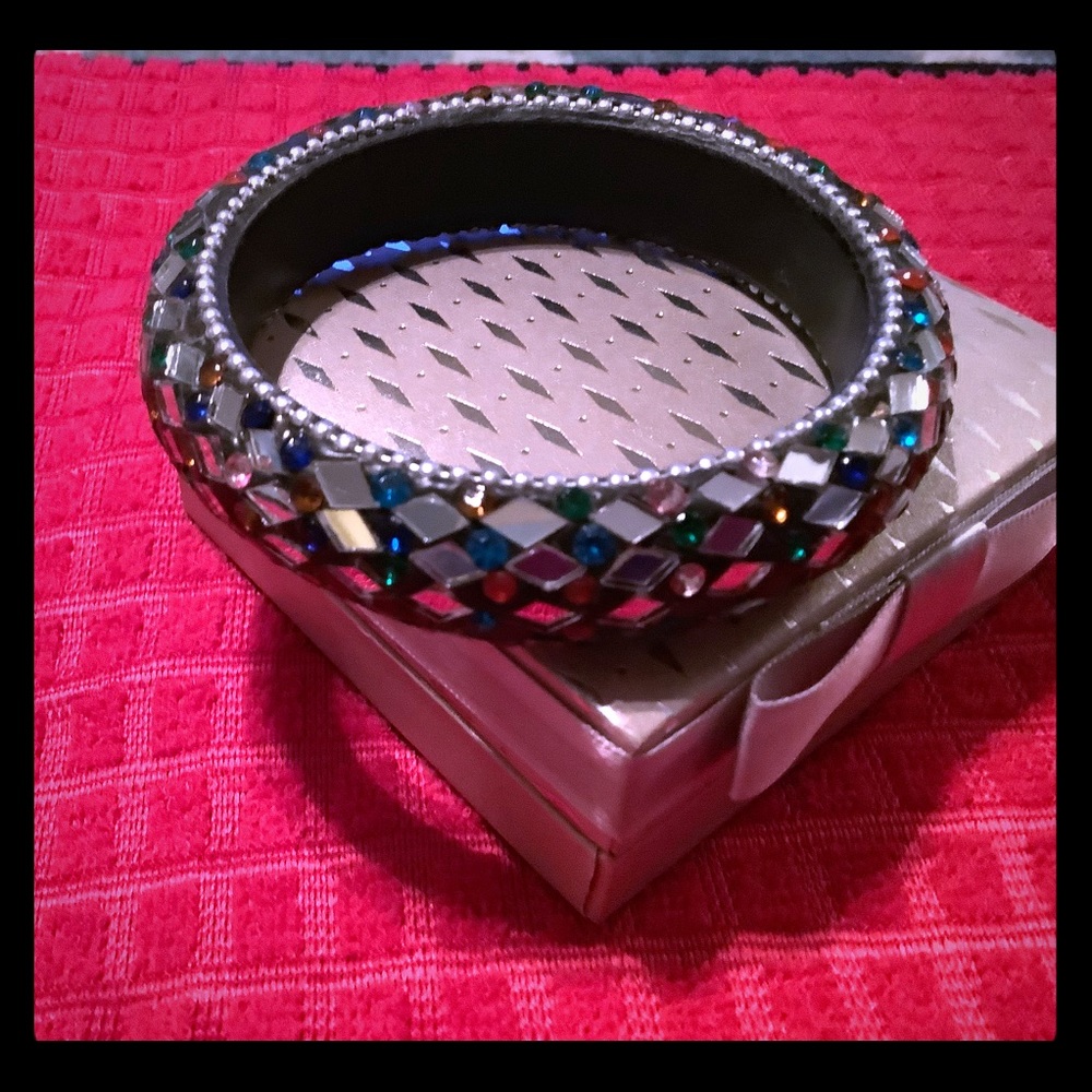 Rhinestone & Mirror Bracelet.